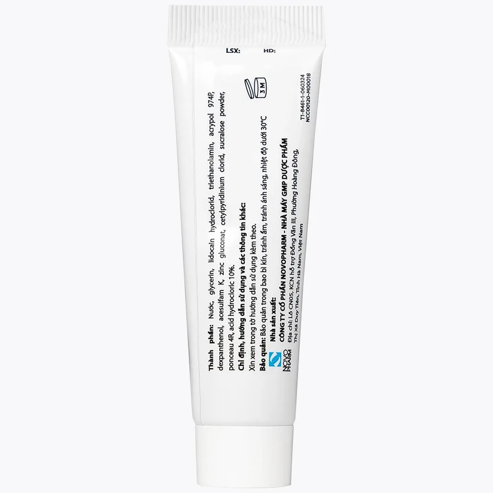 Hình ảnh Gel bôi niêm mạc miệng Novoteeth 10g Novocare giảm đau, dự phòng nhiễm khuẩn răng miệng do trẻ mọc răng