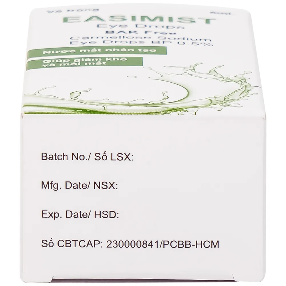 Hình ảnh Nước mắt nhân tạo Easimist Eye Drops Indiana Ophthalmics giúp giảm khô và mỏi mắt (5ml)