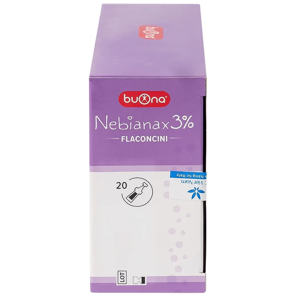 Hình ảnh Dung dịch muối ưu trương nhỏ mũi Buona Nebianax 3% làm loãng dịch nhầy ở mũi (20 ống)