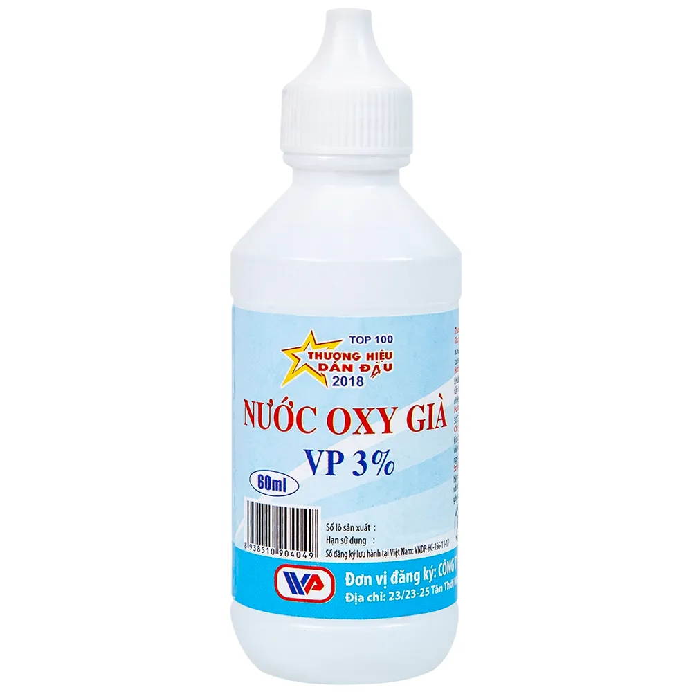 Hình ảnh Nước oxy già VP 3% Vĩnh Phúc sát khuẩn vết thương (60ml)