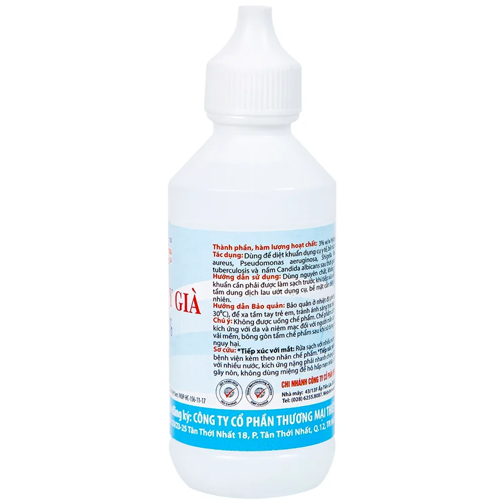 Hình ảnh Nước oxy già VP 3% Vĩnh Phúc sát khuẩn vết thương (60ml)