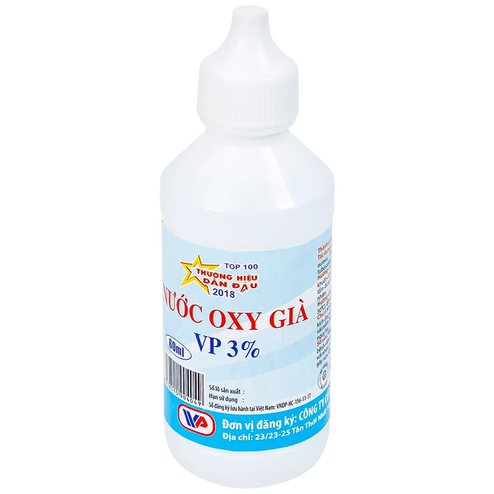 Hình ảnh Nước oxy già VP 3% Vĩnh Phúc sát khuẩn vết thương (60ml)