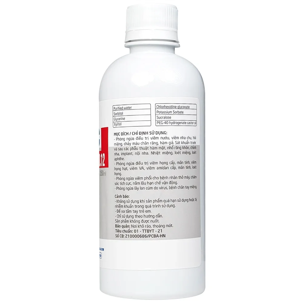 Hình ảnh Nước súc miệng SMC Chlohexidin 0.12 Việt Sinh Pharma phòng ngừa và điều trị viêm nướu, viêm nha chu (350ml)