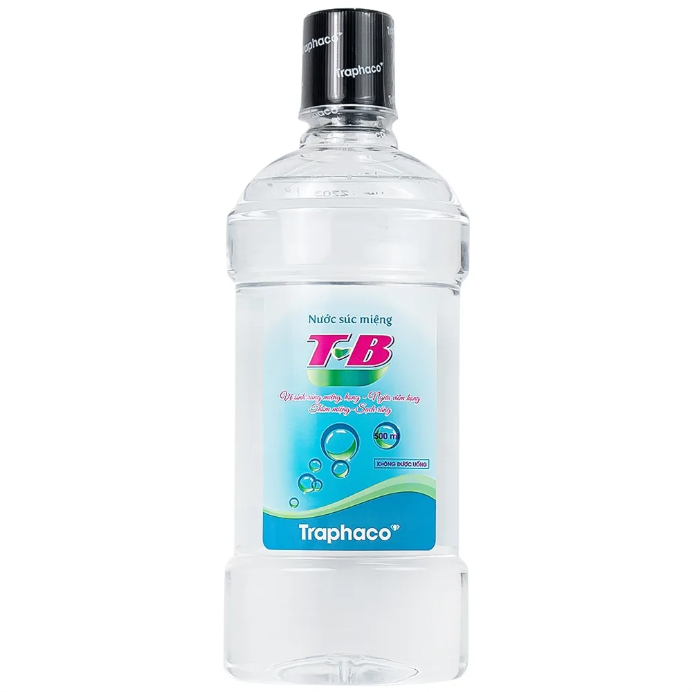 Hình ảnh Nước súc miệng T-B Traphaco 500ml vệ sinh răng miệng, họng, ngừa viêm họng, thơm miệng, sạch răng