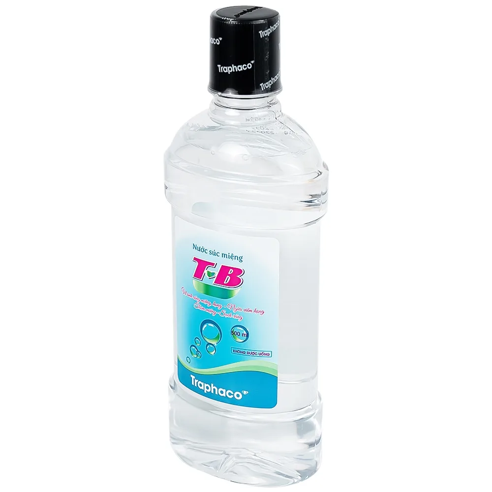 Hình ảnh Nước súc miệng T-B Traphaco 500ml vệ sinh răng miệng, họng, ngừa viêm họng, thơm miệng, sạch răng