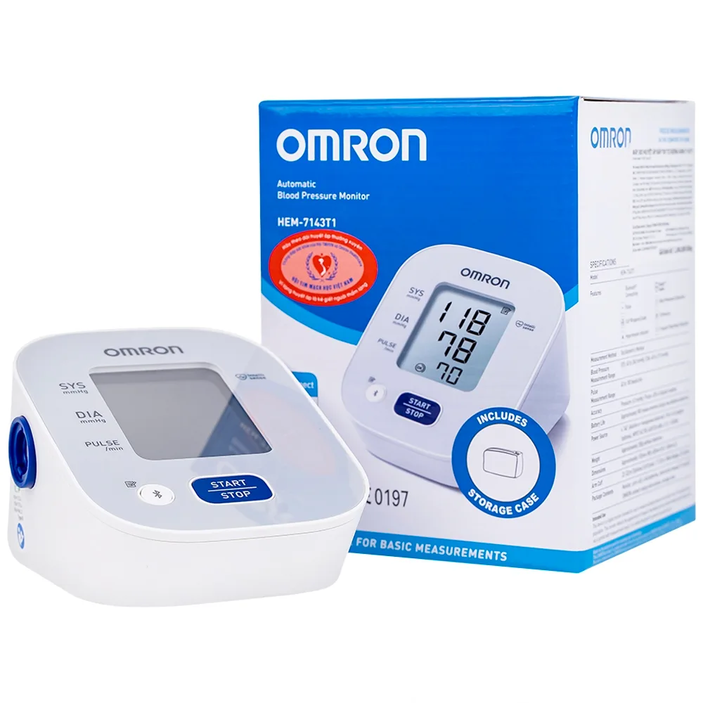 Hình ảnh Máy đo huyết áp bắp tay tự động Omron HEM 7143T1 cho kết quả chính xác, nhanh chóng