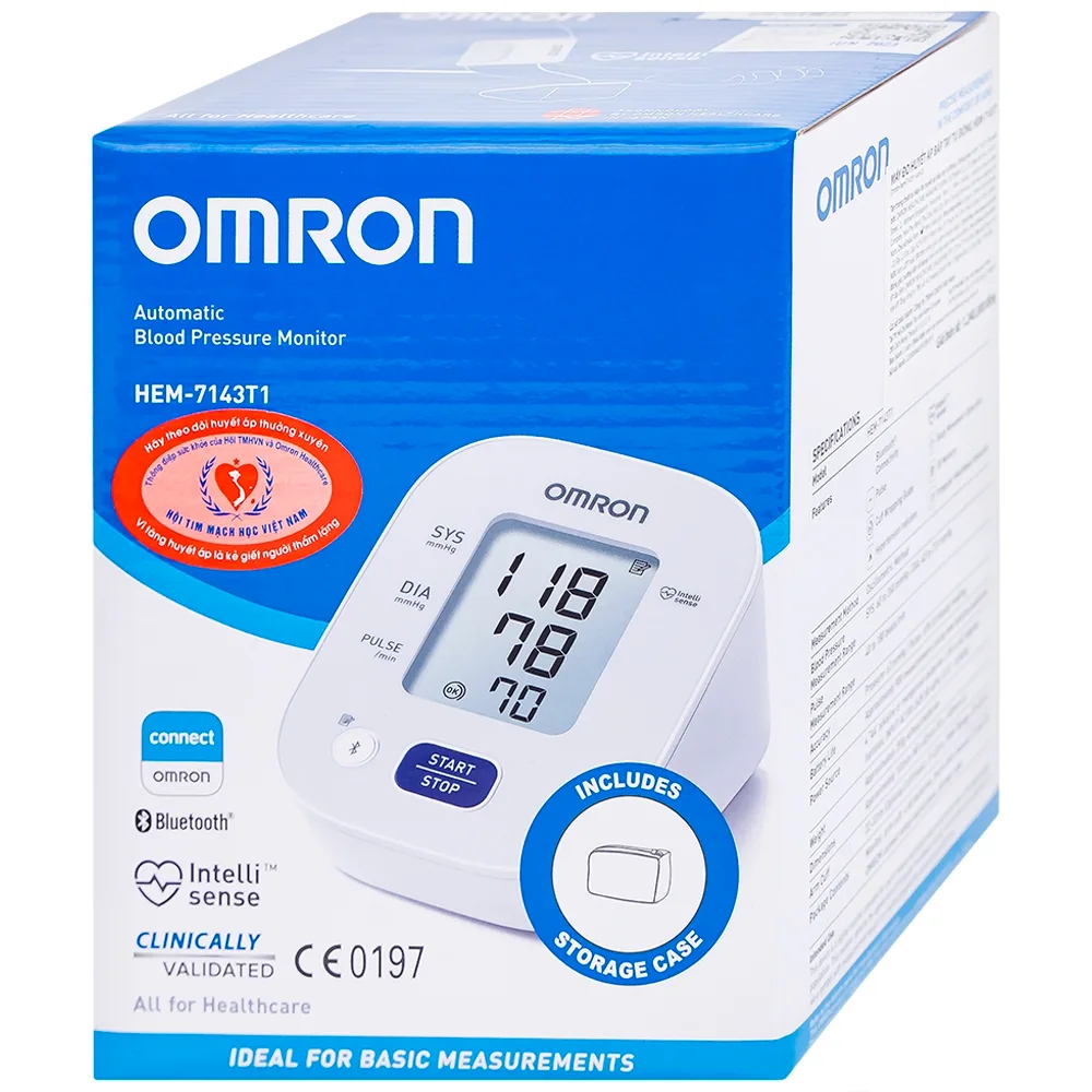 Hình ảnh Máy đo huyết áp bắp tay tự động Omron HEM 7143T1 cho kết quả chính xác, nhanh chóng