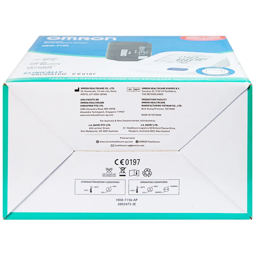 Hình ảnh Máy đo huyết áp bắp tay tự động Omron HEM-7156 đo ở bắp tay, lưu 60 kết quả đo kèm ngày giờ