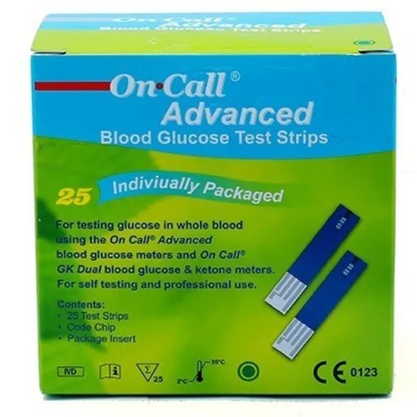 Hình ảnh Que thử đường huyết On Call Advanced (25 que)