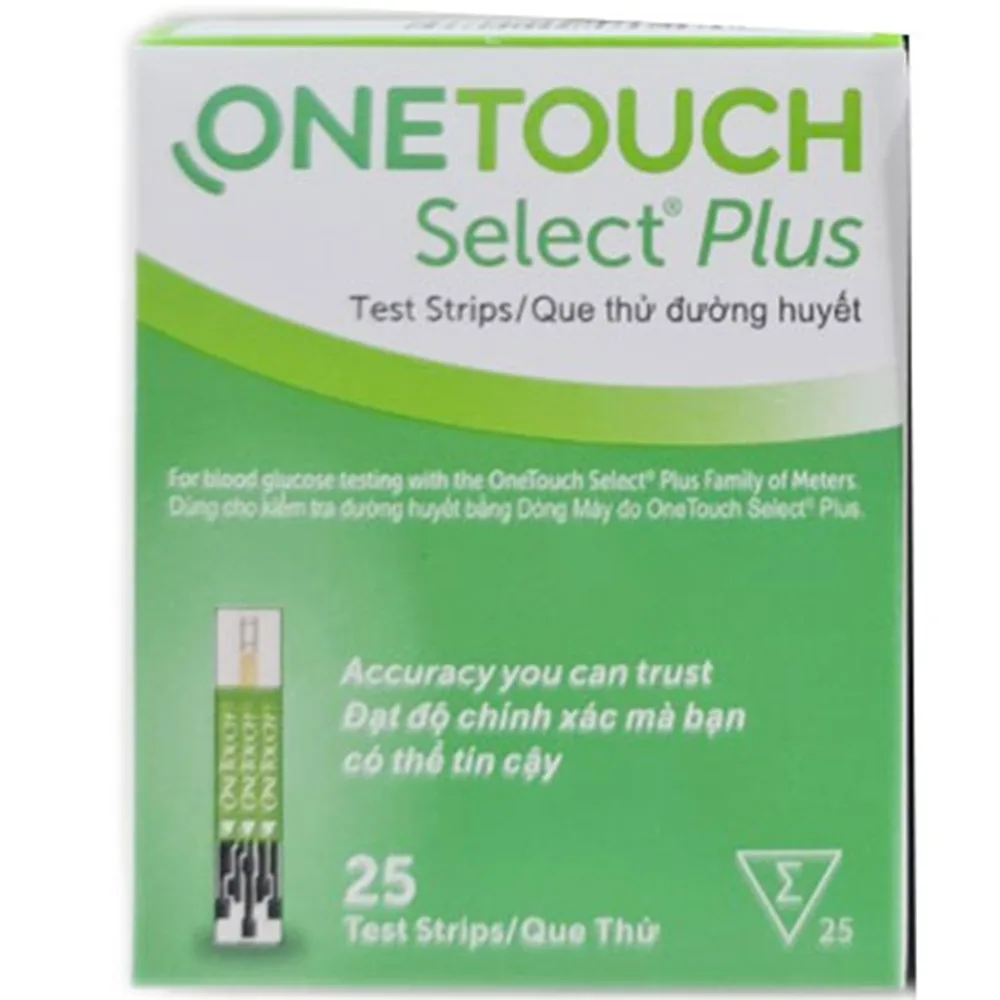 Hình ảnh Que thử đường huyết Onetouch Select Plus (25 que)