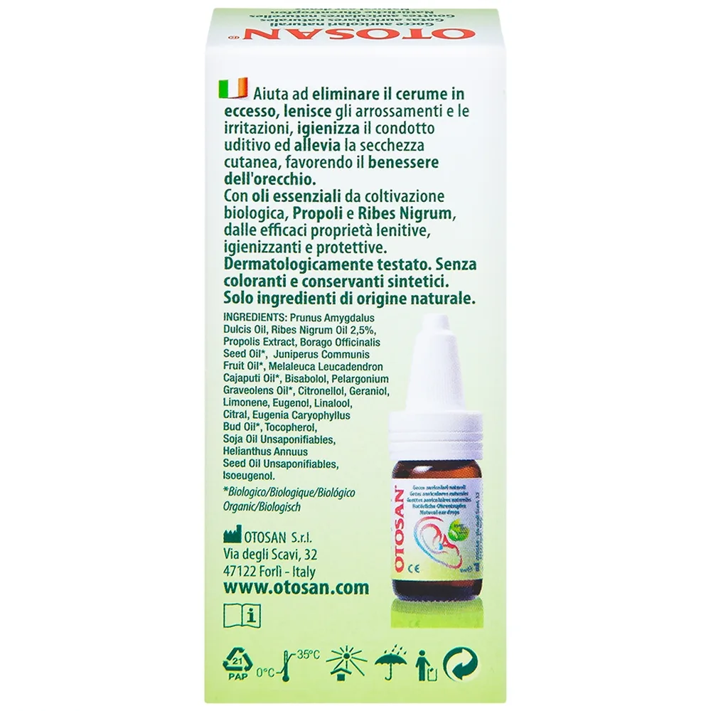 Hình ảnh Dung dịch nhỏ tai Otosan Natural Ear Drops loại bỏ và ngăn ngừa sự hình thành của ráy tai (10ml)