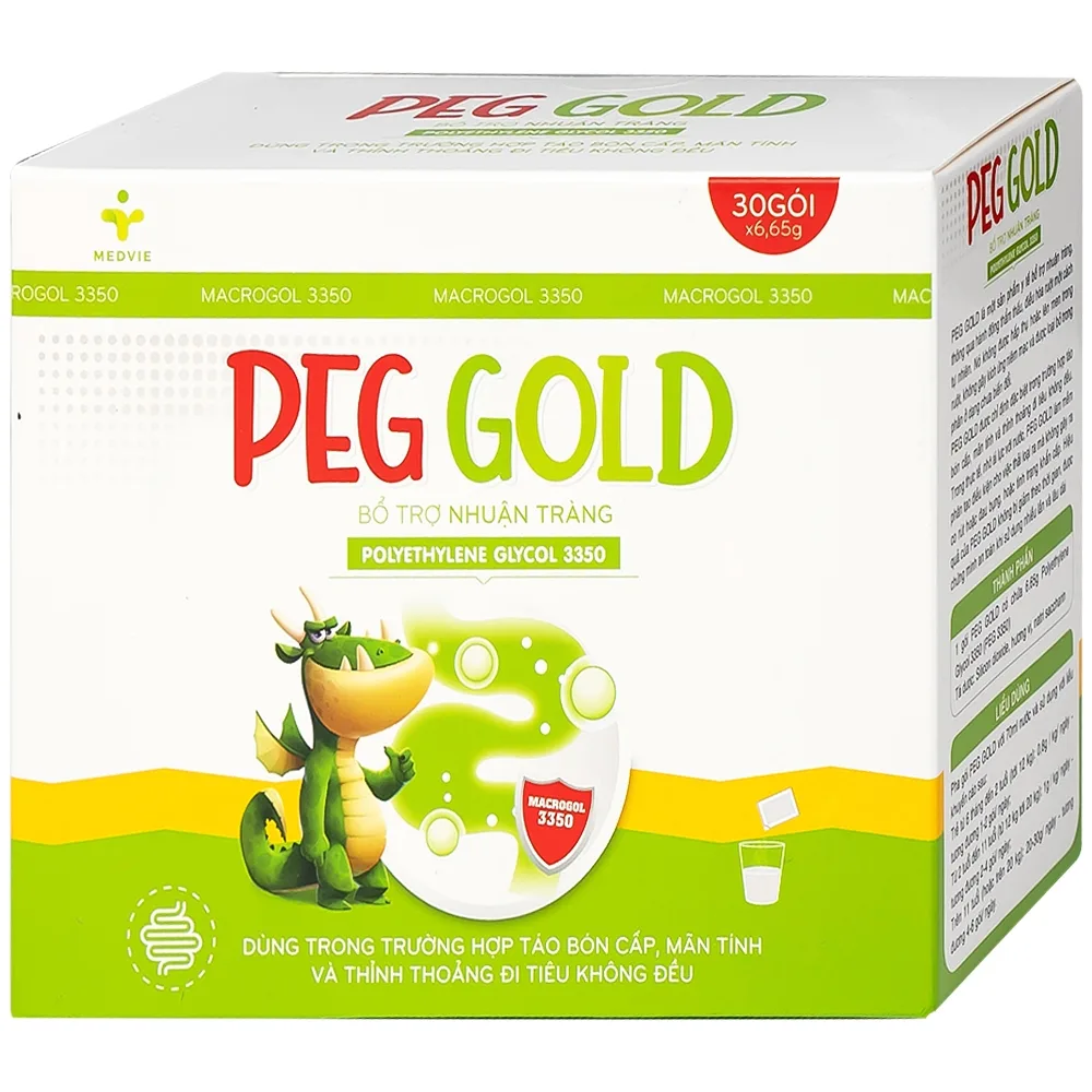 Hình ảnh Bột pha uống Peg Gold Medvie Armephaco bổ trợ nhuận tràng (30 gói)