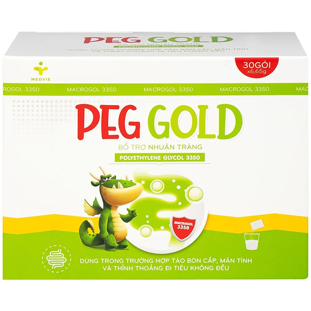 Hình ảnh Bột pha uống Peg Gold Medvie Armephaco bổ trợ nhuận tràng (30 gói)