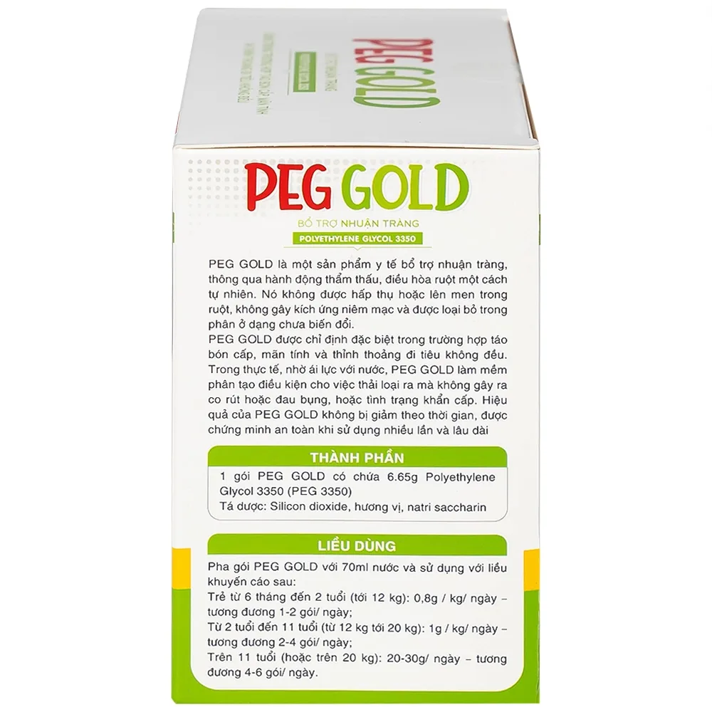 Hình ảnh Bột pha uống Peg Gold Medvie Armephaco bổ trợ nhuận tràng (30 gói)