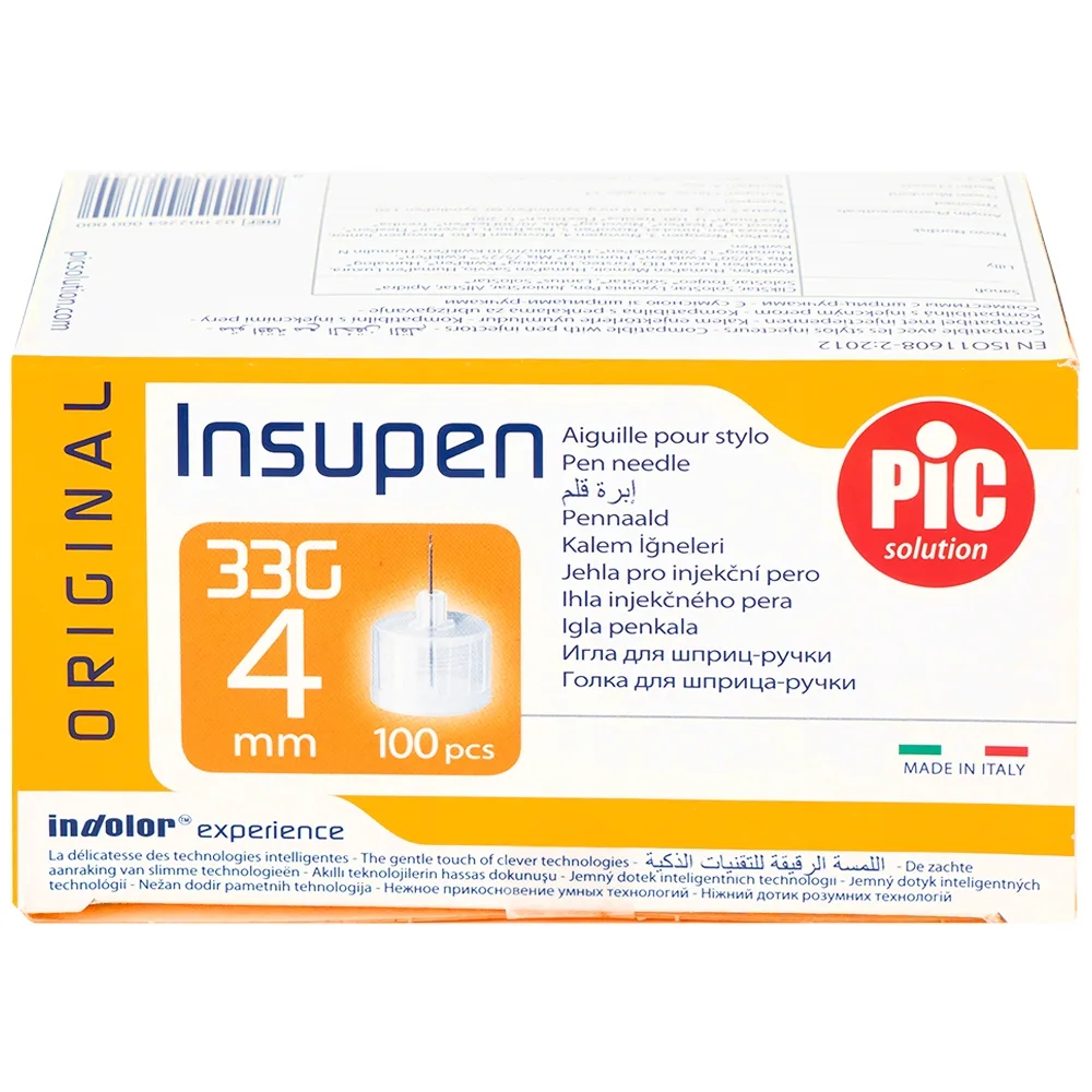 Hình ảnh Đầu kim tiểu đường PIC Insupen Original dùng để gắn vào đầu bút tiêm Insulin (100 Cái)