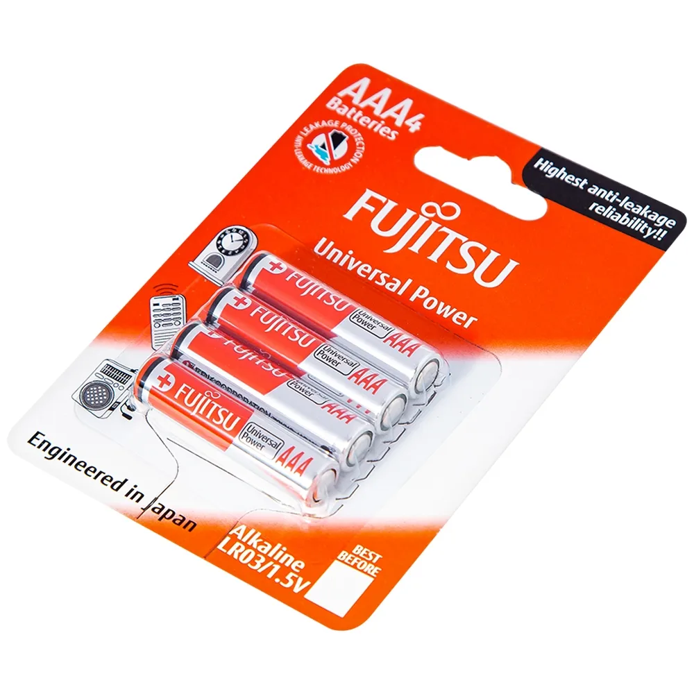 Hình ảnh Pin Fujitsu Alkaline LR03 (4B) AAA FU-W-FI (vỉ 4 viên) dùng cho các thiết bị điện tử