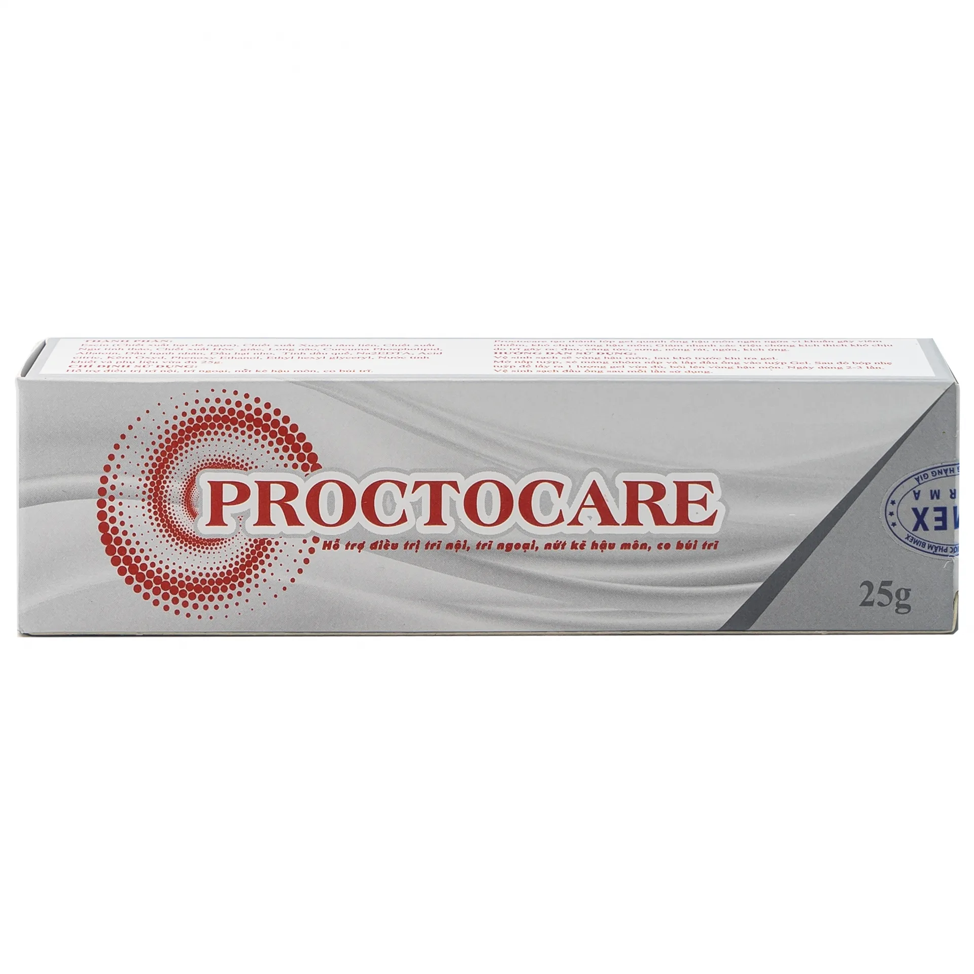 Hình ảnh Gel bôi Proctocare Bimex hỗ trợ điều trị trĩ nội, trĩ ngoại, nứt kẽ hậu môn, co búi trĩ (25g)