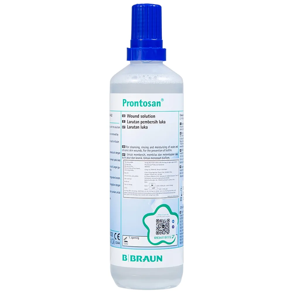 Hình ảnh Dung dịch Prontosan Wound Solution B.Braun sát khuẩn, làm mềm vết loét (350ml)