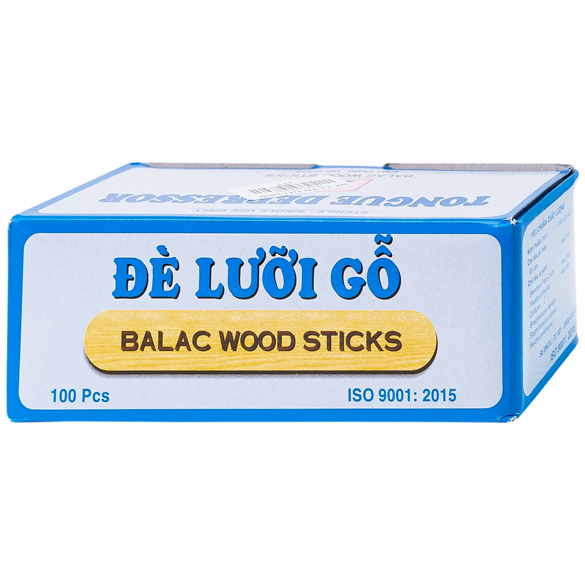 Hình ảnh Que đè lưỡi gỗ Lạc Việt Balac Wood Sticks dùng để khám khoang miệng và cổ họng (100 cây)