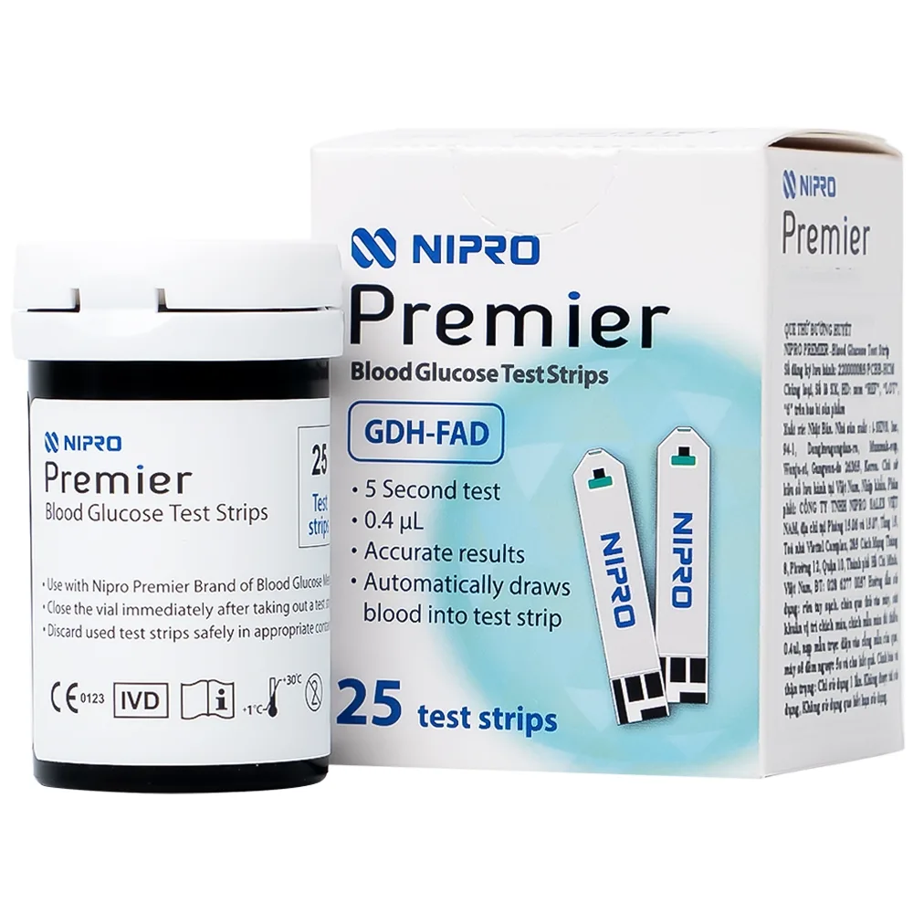Hình ảnh Que thử đường huyết Nipro Premier (25 que)