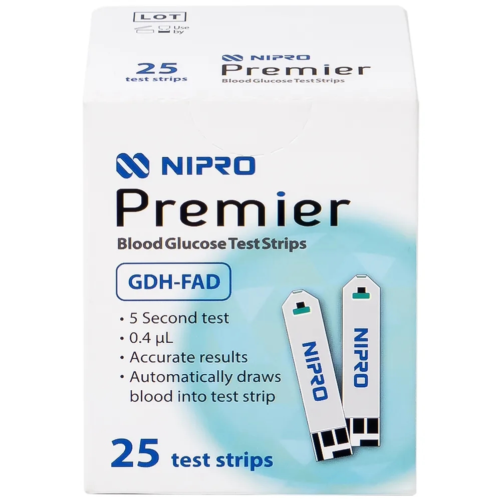 Hình ảnh Que thử đường huyết Nipro Premier (25 que)