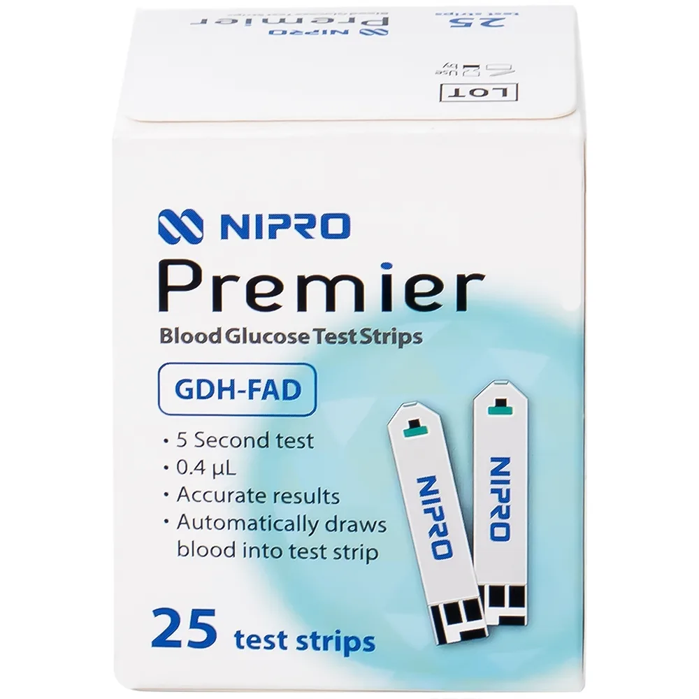 Hình ảnh Que thử đường huyết Nipro Premier (25 que)