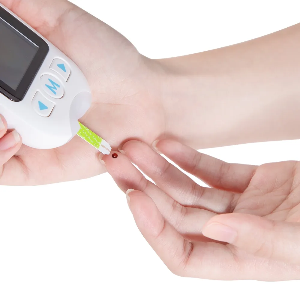 Hình ảnh Que thử Axit Uric (Gout) FaCare FCM168 dùng để lấy máu (10 cái)