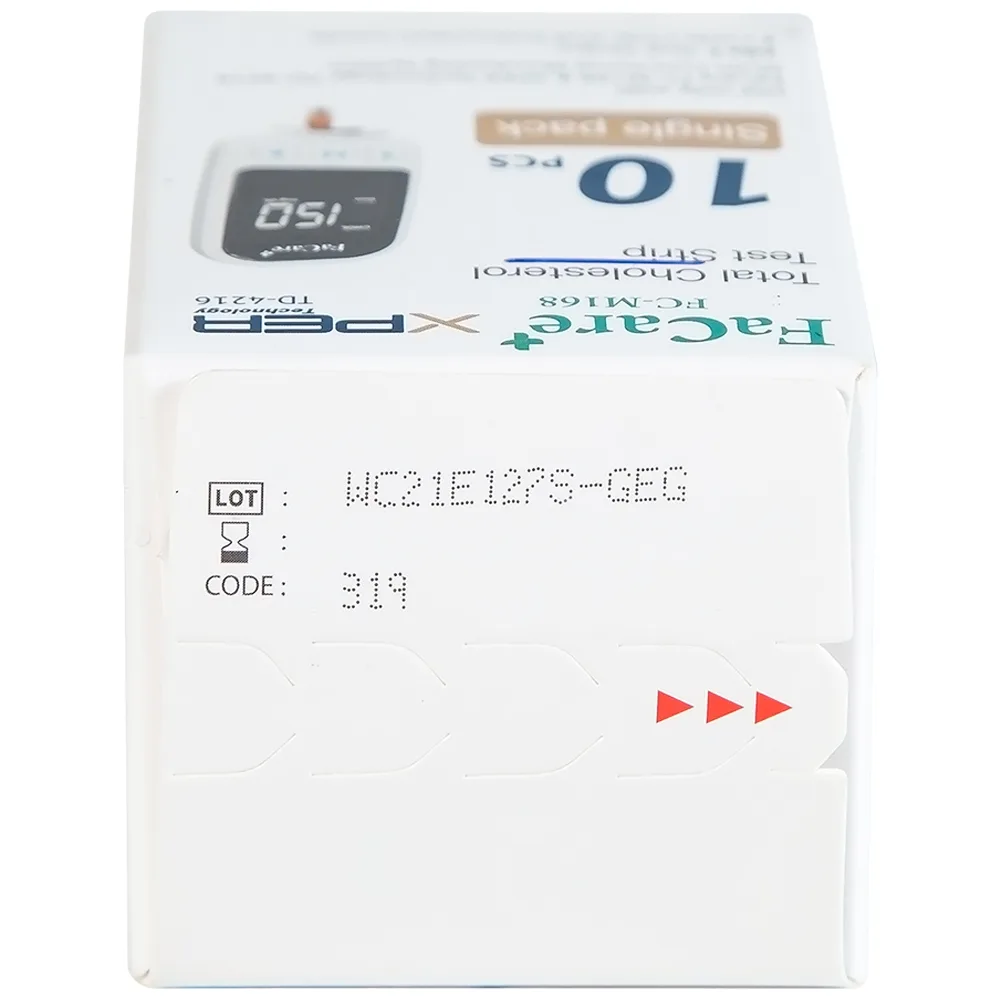 Hình ảnh Que thử Cholesterol FaCare FC-M168 kiểm tra nồng độ cholesterol (10 cái)