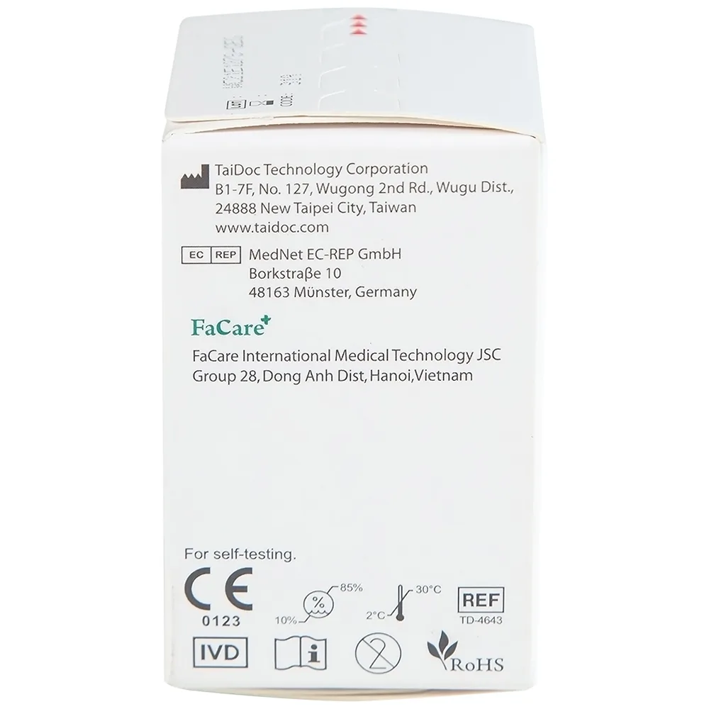 Hình ảnh Que thử Cholesterol FaCare FC-M168 kiểm tra nồng độ cholesterol (10 cái)