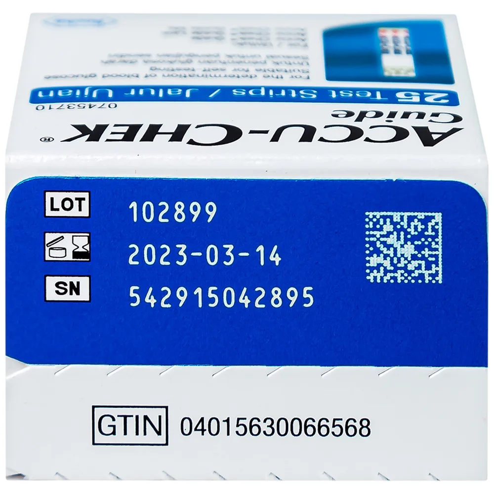 Hình ảnh Que thử đường huyết Accu-Chek Guide theo dõi đường huyết (25 que)