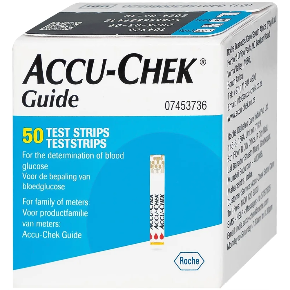 Hình ảnh Que thử dùng cho máy đo đường huyết Accu-Chek Guide (50 que)