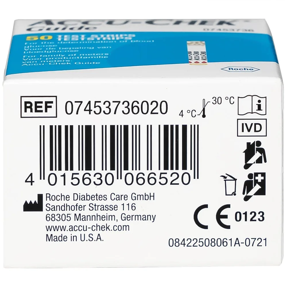 Hình ảnh Que thử dùng cho máy đo đường huyết Accu-Chek Guide (50 que)