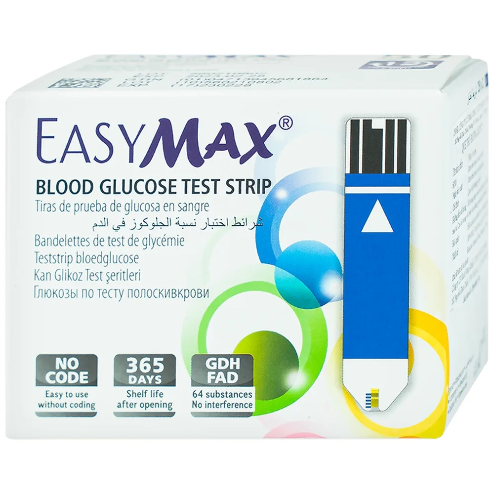 Hình ảnh Que thử đường huyết Easy Max cho kết quả trong 5 giây (50 cái)