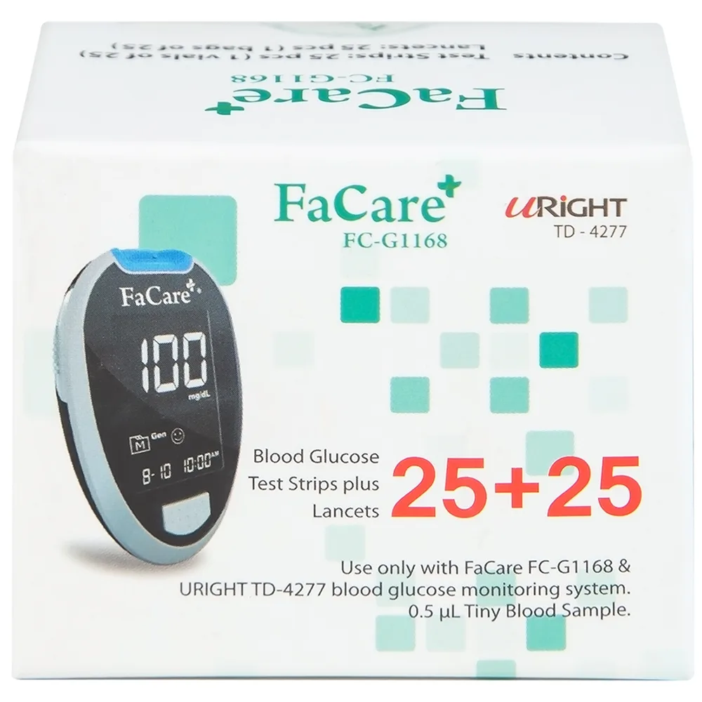 Hình ảnh Que thử đường huyết FaCare TD-4277 And FC-G168 (25 cái)