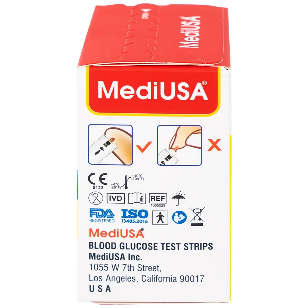 Hình ảnh Que thử đường huyết MediUSA TS3300 sử dụng cùng máy đo đường huyết MediUSA GM3300 (50 que)