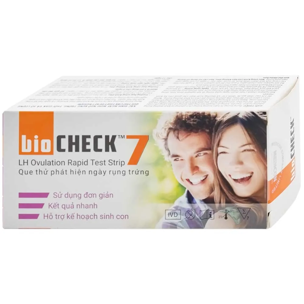 Hình ảnh Que thử phát hiện ngày rụng trứng Bio Check cho kết quả trong 5 - 10 phút (7 cái)