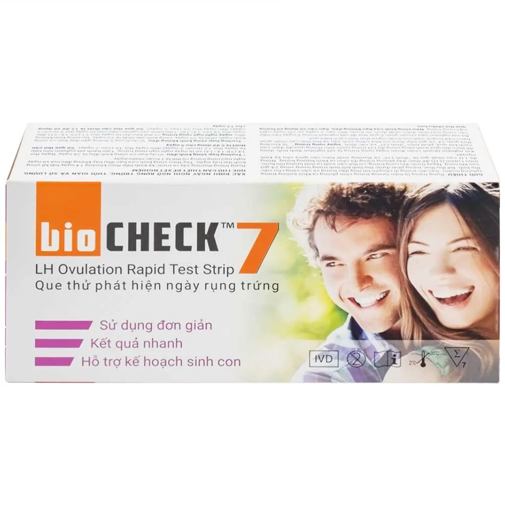 Hình ảnh Que thử phát hiện ngày rụng trứng Bio Check cho kết quả trong 5 - 10 phút (7 cái)