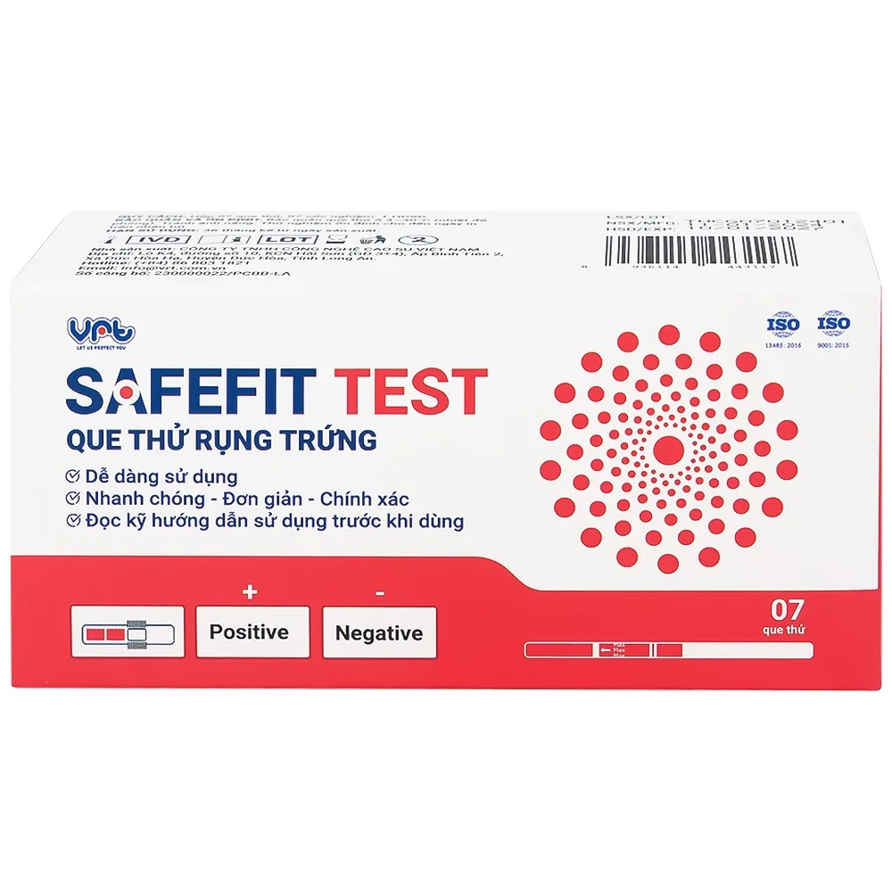 Hình ảnh Que thử rụng trứng Safefit Test dùng để xác định ngày rụng trứng (7 que)