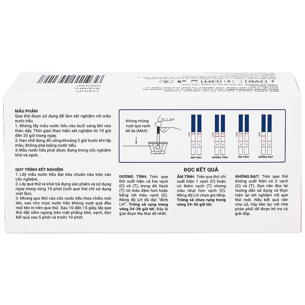 Hình ảnh Que thử rụng trứng Safefit Test dùng để xác định ngày rụng trứng (7 que)