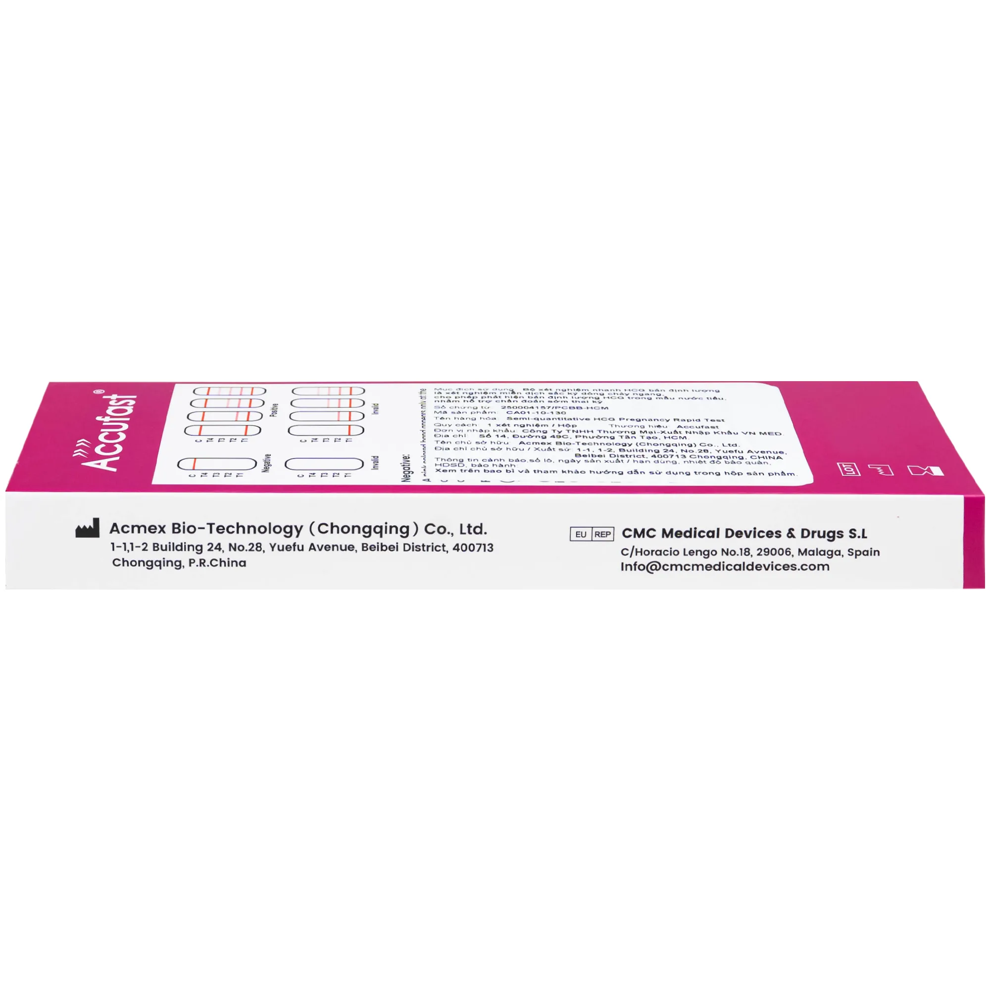 Hình ảnh Que thử thai hcg giúp xác định tuần tuổi thai kỳ Accufast (1 kít)