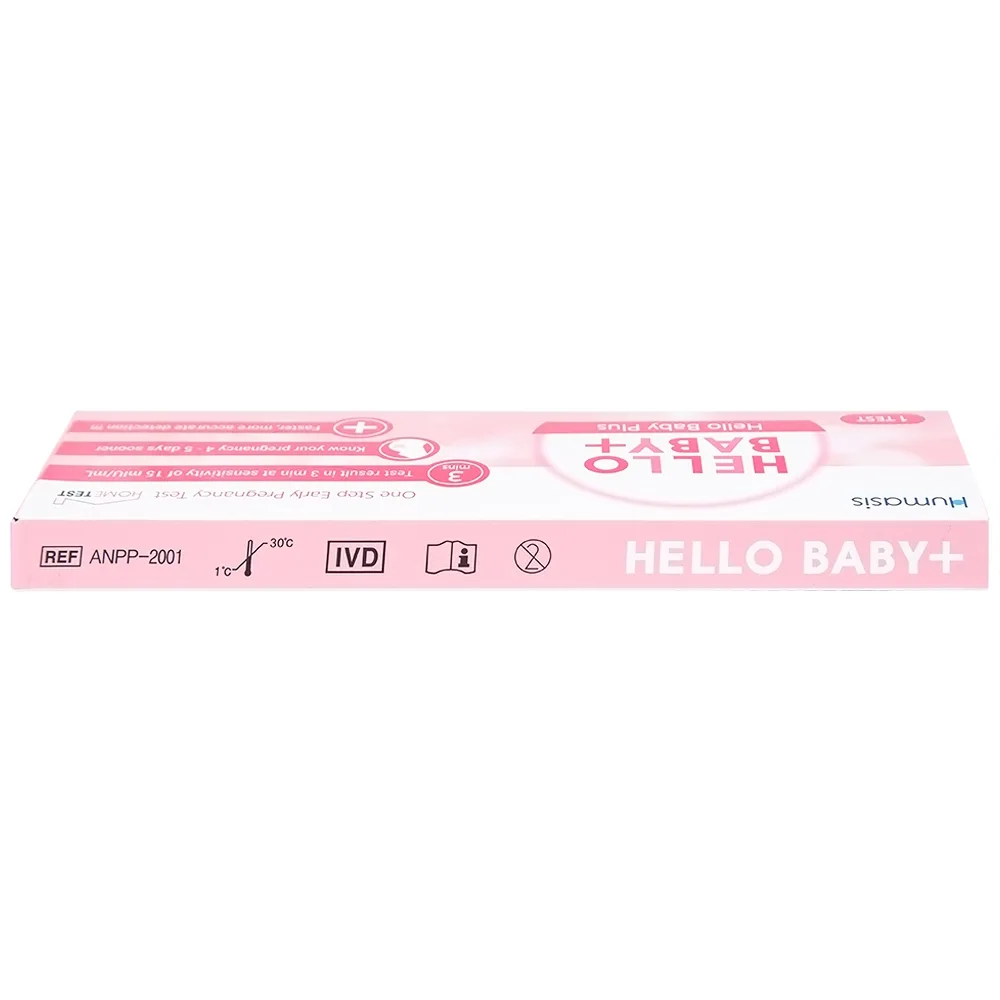Hình ảnh Que thử thai Hello Baby Plus Humasis cho kết quả nhanh trong 3 phút (1 que) 