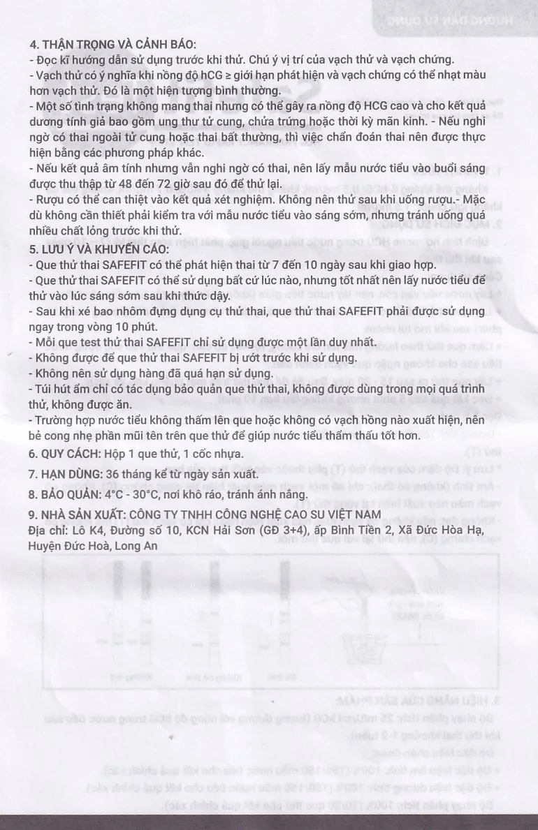 Hình ảnh Que thử thai nhanh Safefit Test (Hộp 1 que x 1 cốc nhựa)