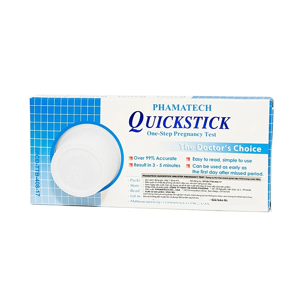Hình ảnh Que thử thai điện tử Quickstick One - Step Prehnancy Test Phamatech cho kết quả lên đến 99%