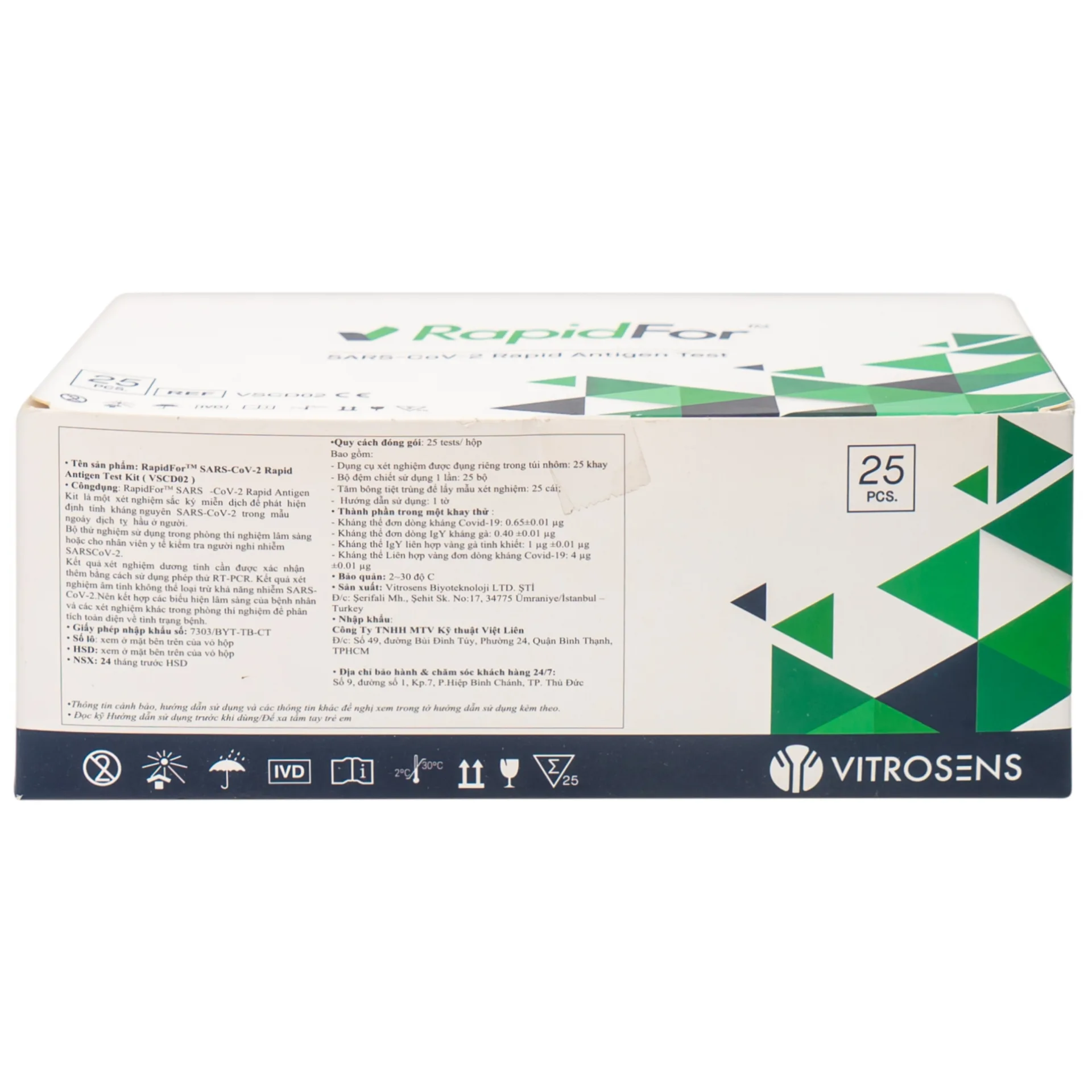 Hình ảnh Kit Test RapidFor Sars-CoV-2 Rapid Antigen Kit hỗ trợ test nhanh kháng nguyên Sars Cov-2 (25 kít)