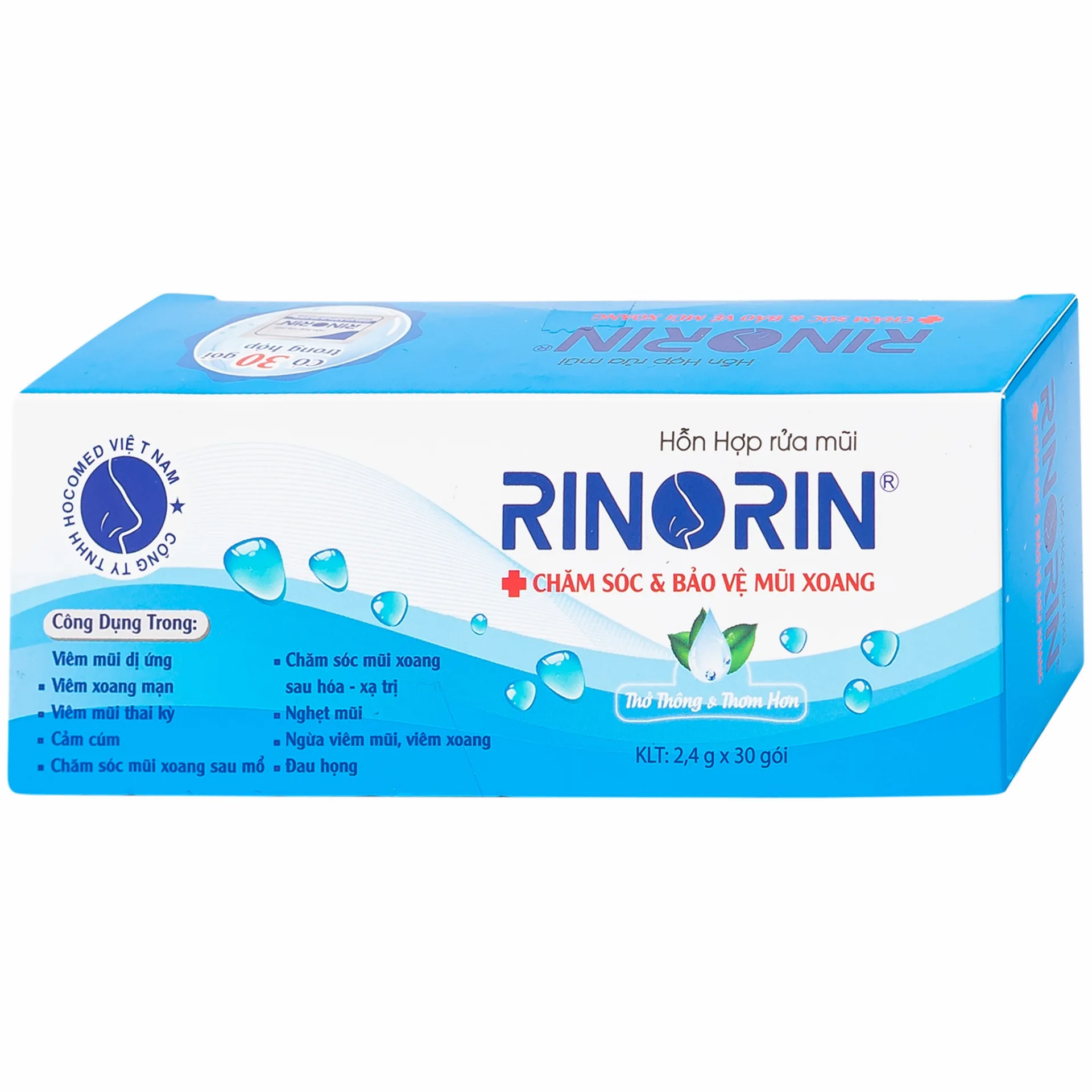 Hình ảnh Hỗn hợp rửa mũi Rinorin chăm sóc và bảo vệ mũi xoang (30 gói)