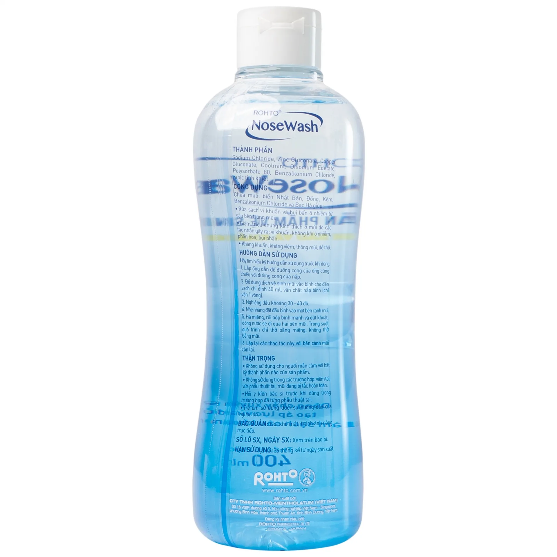 Hình ảnh Bộ vệ sinh mũi gồm bình NoseWash Rohto làm sạch sâu và kháng khuẩn (400ml)