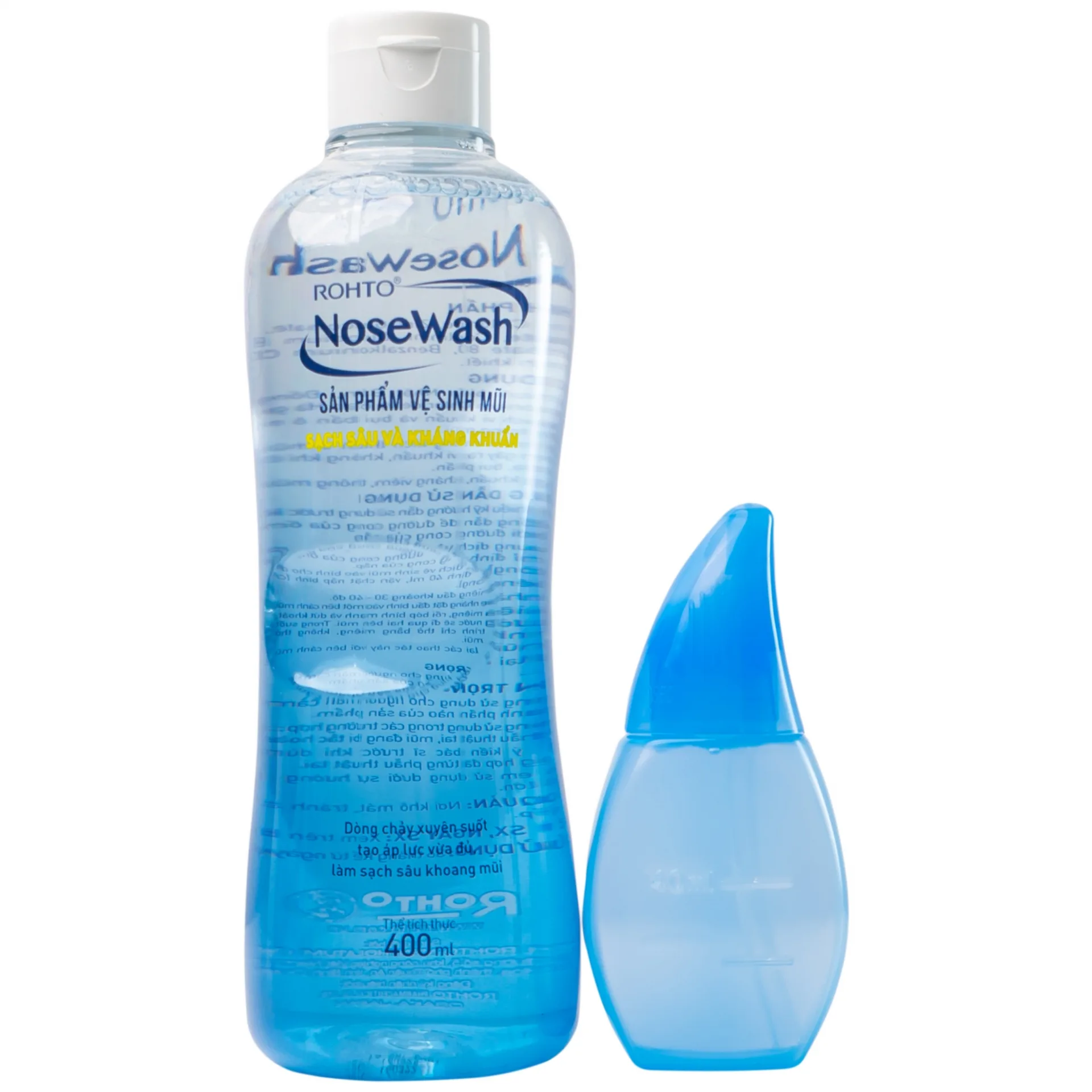 Hình ảnh Bộ vệ sinh mũi gồm bình NoseWash Rohto làm sạch sâu và kháng khuẩn (400ml)