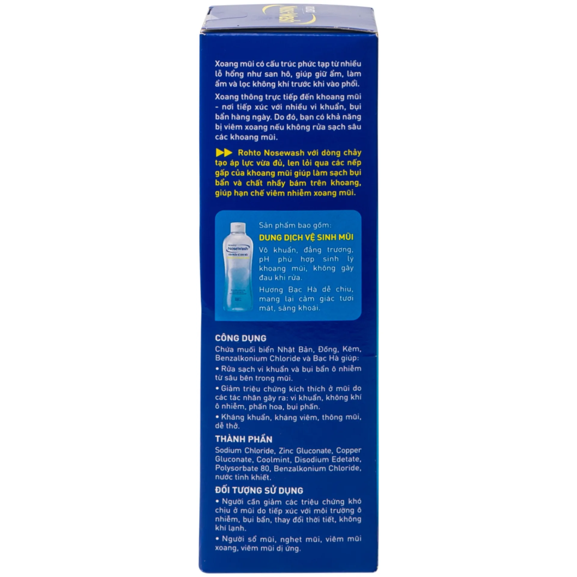 Hình ảnh Dung dịch vệ sinh mũi không bao gồm bình Rohto NoseWash làm sạch sâu và kháng khuẩn (400ml)