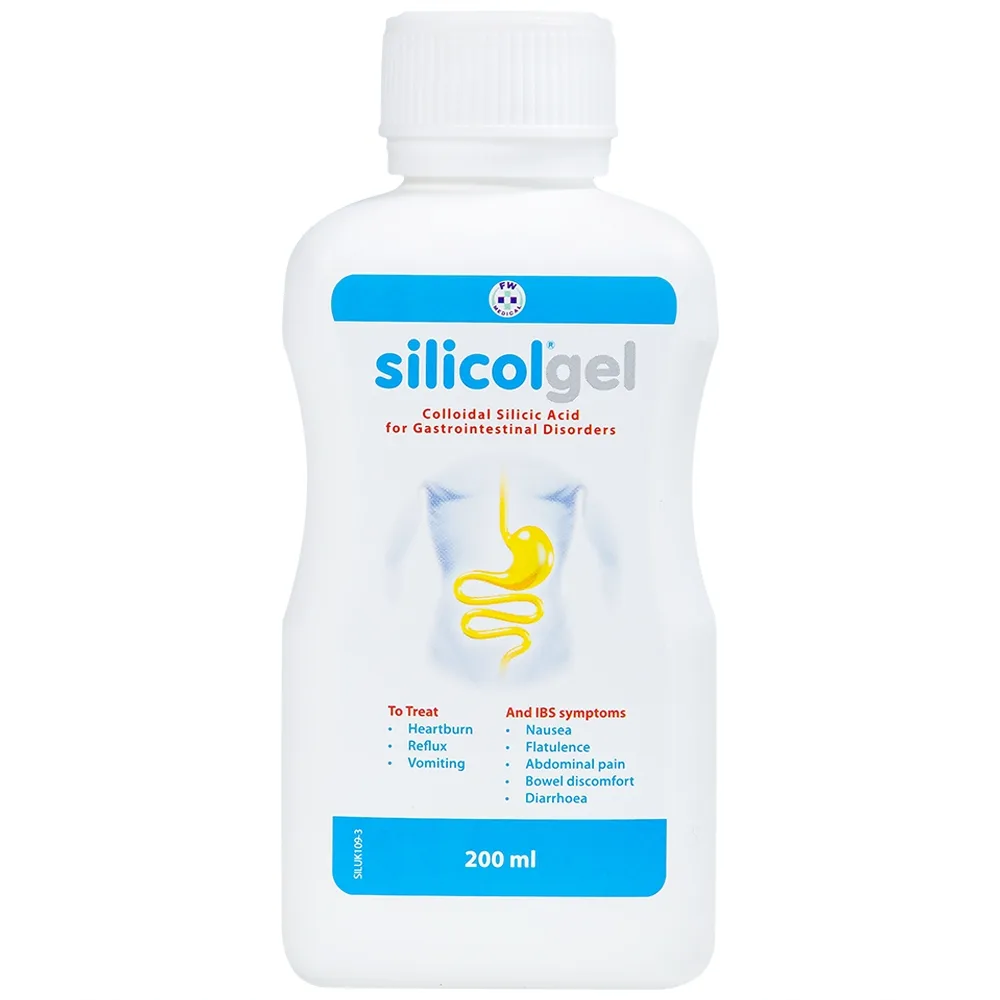 Hình ảnh Gel dùng để uống Silicolgel Colloidal Silicic Acid 200ml dùng cho các rối loạn tiêu hóa, ợ nóng, trào ngược