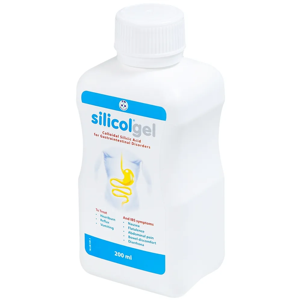 Hình ảnh Gel dùng để uống Silicolgel Colloidal Silicic Acid 200ml dùng cho các rối loạn tiêu hóa, ợ nóng, trào ngược